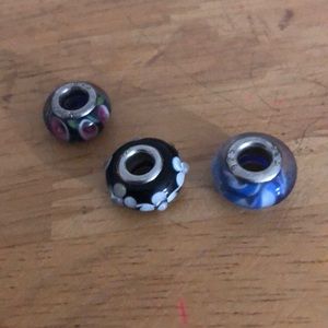 3 pandora like charms
